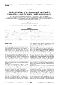 Regional Indices of Socio-Economic and Health Inequalities: a Tool for Public Health Programming