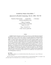 Scalability Study of KSR-1