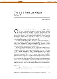 The 3-6-3 Rule: an Urban Myth?