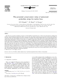 The Potential Conservation Value of Unmowed Powerline Strips for Native Bees
