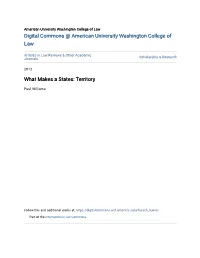 What Makes a States: Territory