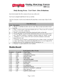 Header Record Per File