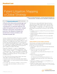 Patent Litigation: Mapping a Global Strategy