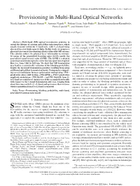 Provisioning in Multi-Band Optical Networks