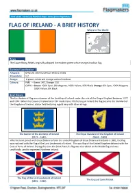 FLAG of IRELAND - a BRIEF HISTORY Where in the World