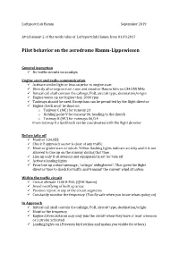 Pilot Behavior on the Aerodrome Hamm-Lippewiesen