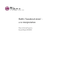 Bath's 'Foundered Strata' - a Re-Interpretation