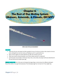 Meteors, Asteroids, & Comets. OH