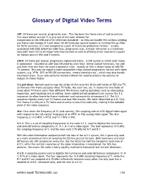 Glossary of Digital Video Terms