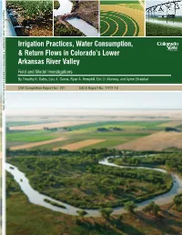 Irrigation Practices, Water Consumption, & Return Flows In