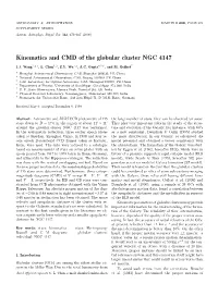 Kinematics and CMD of the Globular Cluster NGC 4147