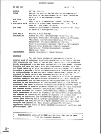 Making the Best of Two Worlds: an Anthropological Approach to the Development of Bilingual Education Materials in Southwestern Alaska