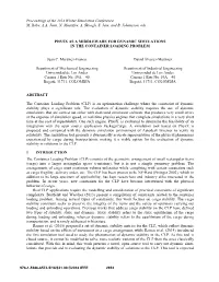 Physx As a Middleware for Dynamic Simulations in the Container Loading Problem