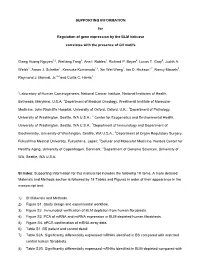 SUPPORTING INFORMATION for Regulation of Gene Expression By