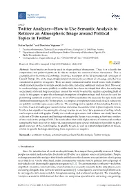 Twitter Analyzer—How to Use Semantic Analysis to Retrieve an Atmospheric Image Around Political Topics in Twitter