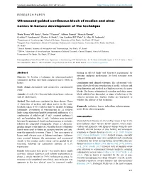 Ultrasound-Guided Continuous Block of Median and Ulnar Nerves in Horses: Development of the Technique