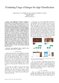 Evaluating Usage of Images for App Classification