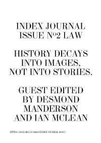 Index Journal Issue No2 Law History Decays Into Images