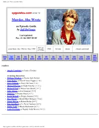 Murder, She Wrote (An Episode Guide)