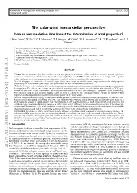 The Solar Wind from a Stellar Perspective: How Do Low-Resolution Data Impact the Determination of Wind Properties?