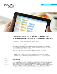 THE World's Most Powerful Marketing Automation
