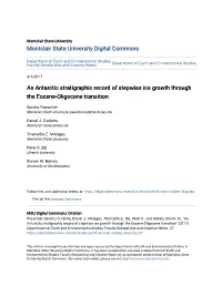 An Antarctic Stratigraphic Record of Stepwise Ice Growth Through the Eocene-Oligocene Transition