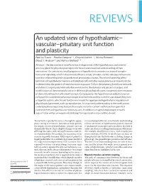 An Updated View of Hypothalamic–Vascular–Pituitary Unit Function and Plasticity