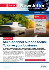 Newsletter | Your Update on What’S New from DENSO After Market Sales