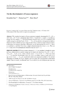 On the Discriminator of Lucas Sequences