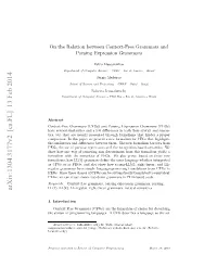 On the Relation Between Context-Free Grammars And