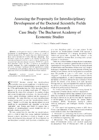 Assessing the Propensity for Interdisciplinary Development of The