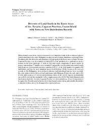 Diversity of Land Snails in the Karst Areas of Sta. Teresita, Cagayan Province, Luzon Island with Notes on New Distribution Records