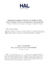 Integrated Modeling of Friction Stir Welding of 6Xxx Series Al Alloys: Process, Microstructure and Properties A