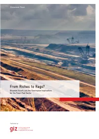Stranded Assets and the Governance Implications for the Fossil Fuel Sector