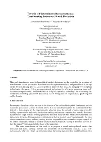 Trust-Boosting Sociocracy 3.0 with Blockchain