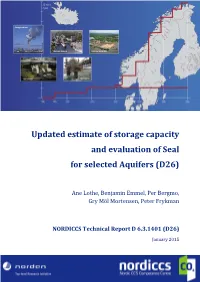 Updated Estimate of Storage Capacity and Evaluation of Seal for Selected Aquifers (D26)