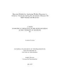 Bayesian Models for Analyzing Worker Exposure to Airborne Chemicals During the Deepwater Horizon Oil Spill Cleanup and Response