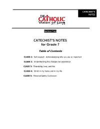 Catechist's Notes