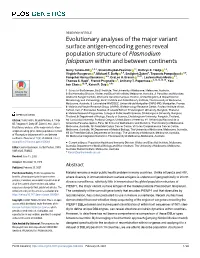 Evolutionary Analyses of the Major Variant Surface Antigen-Encoding Genes Reveal Population Structure of Plasmodium Falciparum Within and Between Continents
