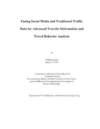 Fusing Social Media and Traditional Traffic Data for Advanced Traveler