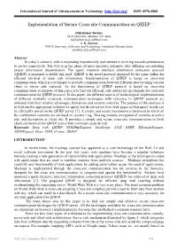 Implementation of Secure Cross-Site Communication on QIIIEP
