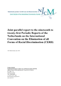 Joint Parallel Report to the Nineteenth to Twenty-First Periodic Reports Of