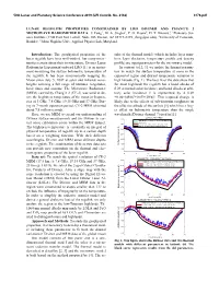 LUNAR REGOLITH PROPERTIES CONSTRAINED by LRO DIVINER and CHANG'e 2 MICROWAVE RADIOMETER DATA. J. Feng1, M. A. Siegler1, P. O