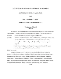 Rutgers, the State University of New Jersey Commencement