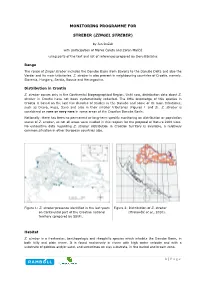 1 | Page MONITORING PROGRAMME for STREBER (ZINGEL STREBER)