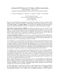Advanced GEM Detectors for Future Collider Experiments Letter of Interest – Aug 31, 2020 (Submitted to the Instrumentation Frontier of the 2021 DPF Snowmass Study)