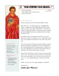 “And Stephen Was Heard…” Father Joe Mancini