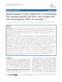 Global Analysis of Gene Expression in Mineralizing Fish