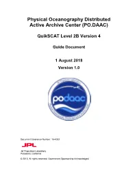Quikscat Level 2B Version 4 User Guide