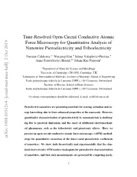 Time-Resolved Open-Circuit Conductive Atomic Force Microscopy for Quantitative Analysis of Nanowire Piezoelectricity and Triboelectricity